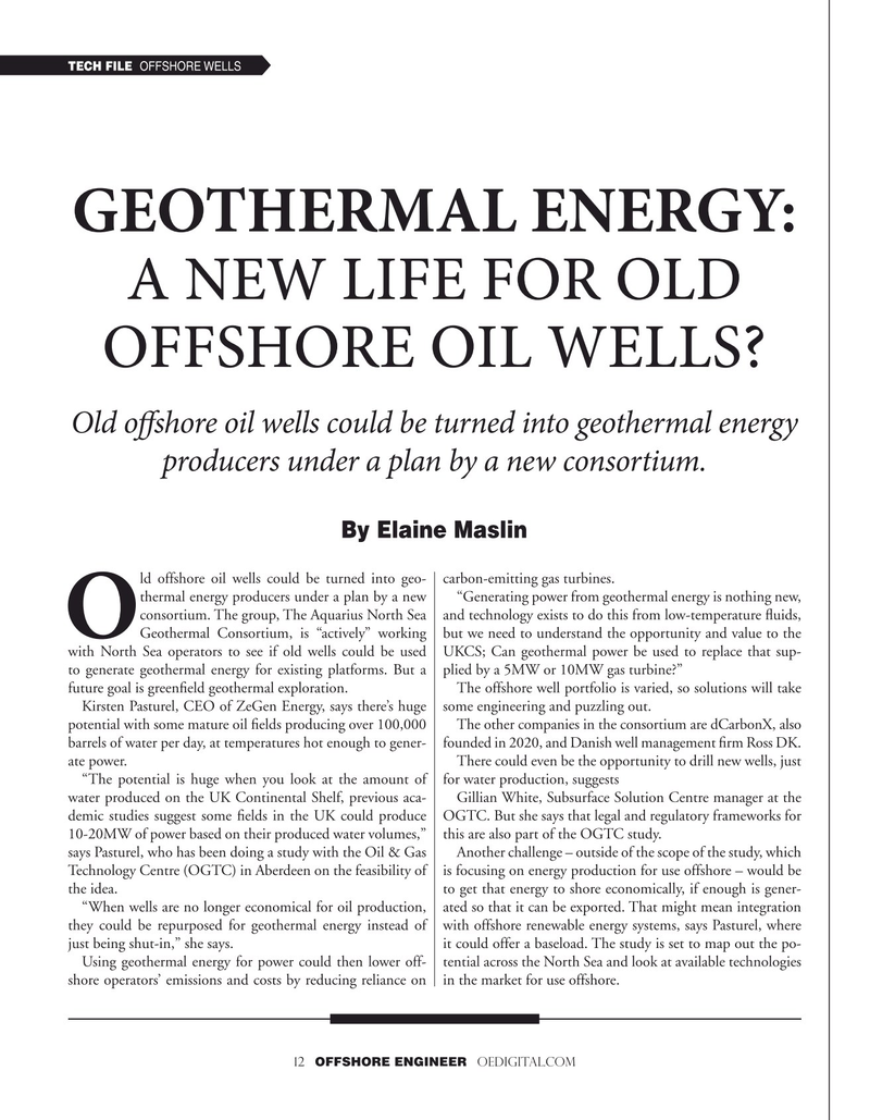 Offshore Engineer Magazine, page 12,  Jan 2021
