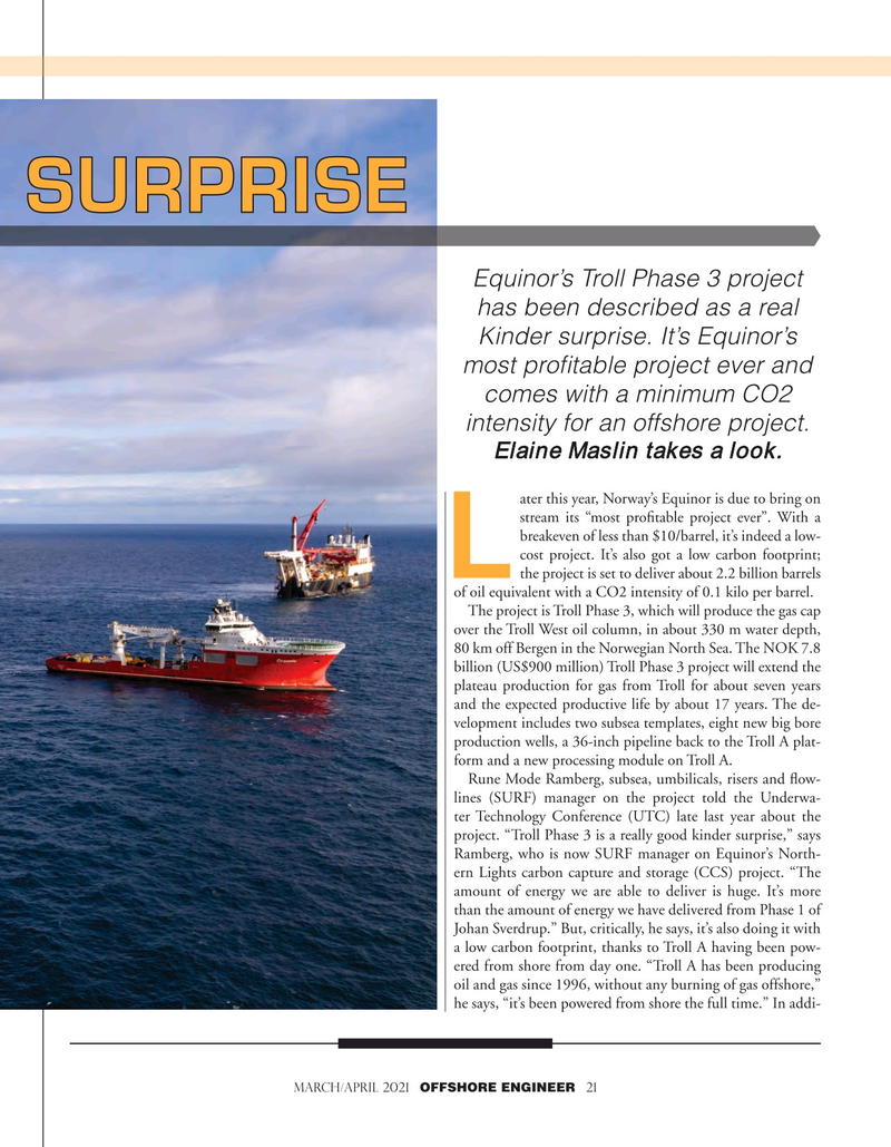 Offshore Engineer Magazine, page 21,  Mar 2021