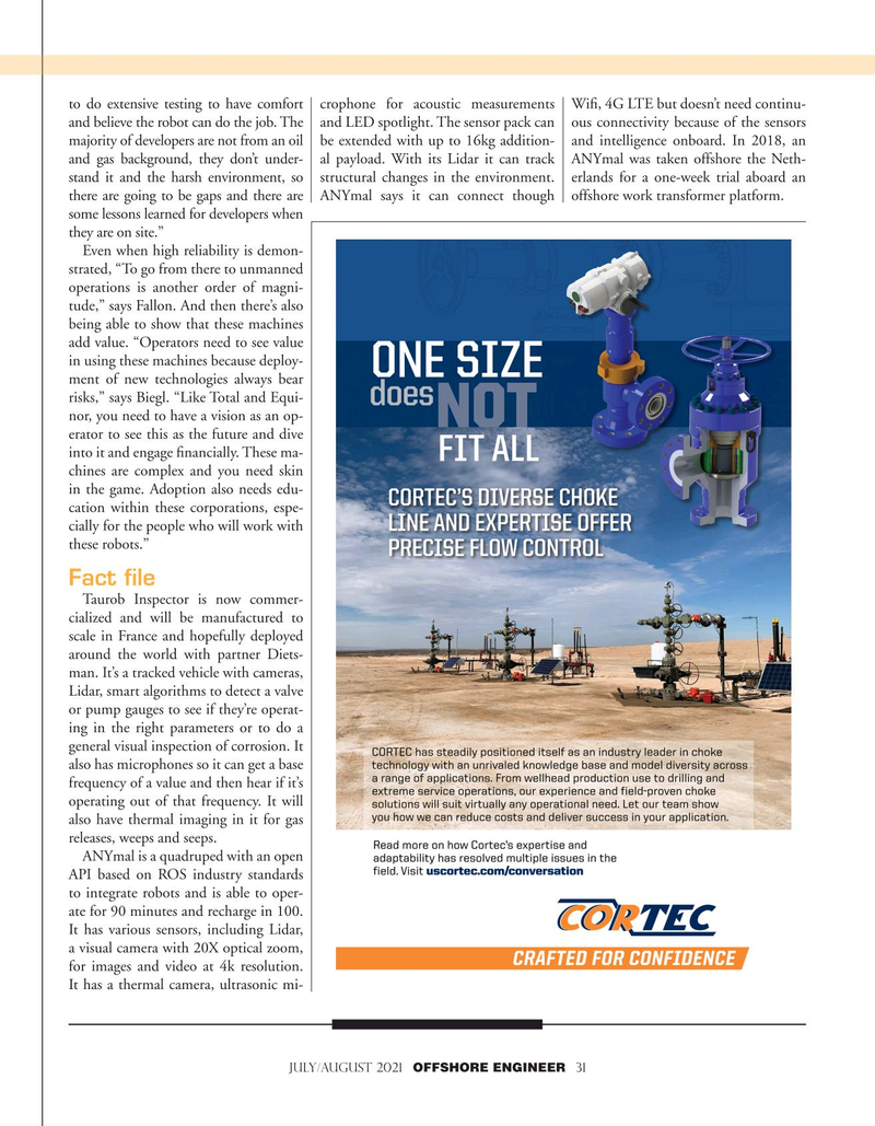 Offshore Engineer Magazine, page 31,  Jul 2021