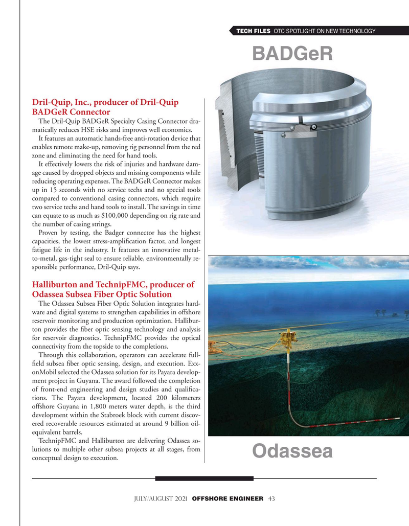 Offshore Engineer Magazine, page 43,  Jul 2021