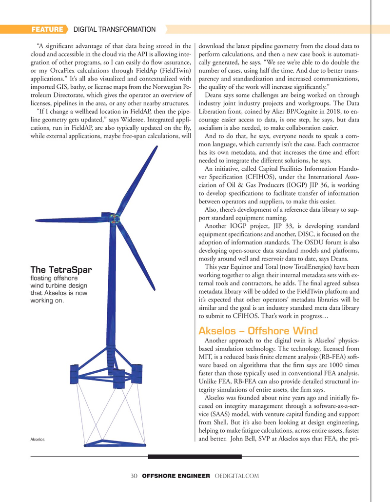 Offshore Engineer Magazine, page 30,  Sep 2021