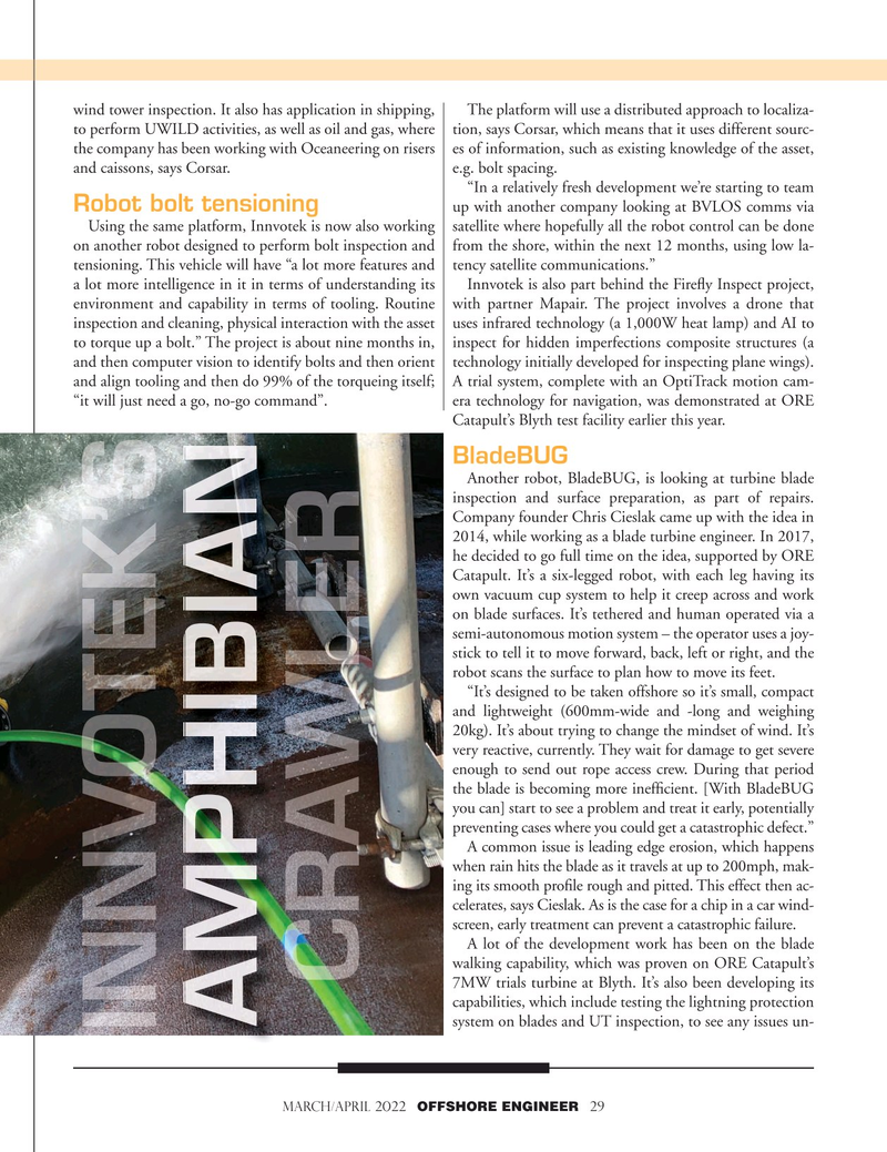 Offshore Engineer Magazine, page 29,  Mar 2022