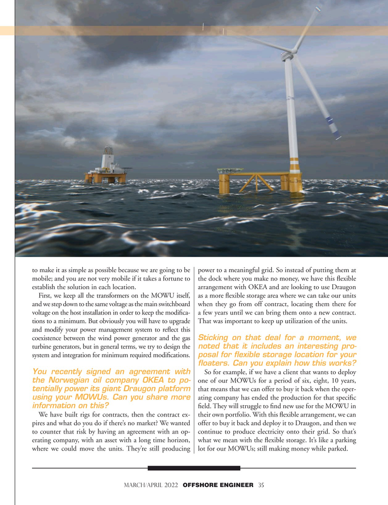 Offshore Engineer Magazine, page 35,  Mar 2022