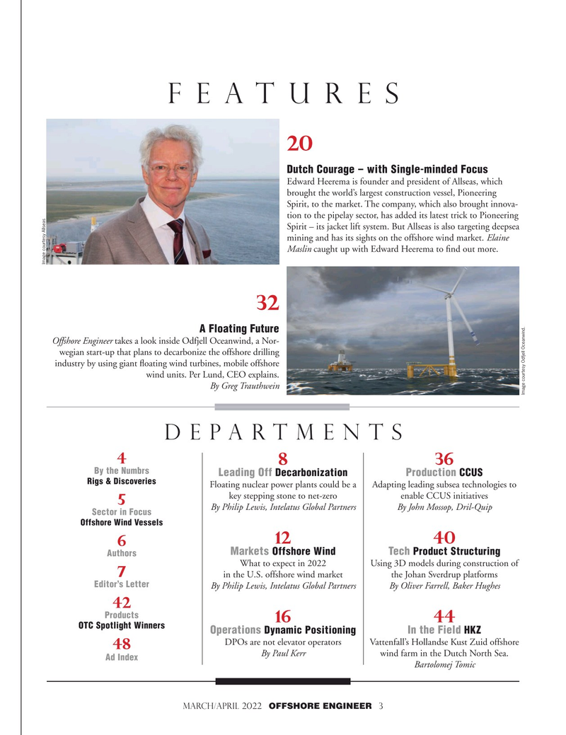 Offshore Engineer Magazine, page 3,  Mar 2022