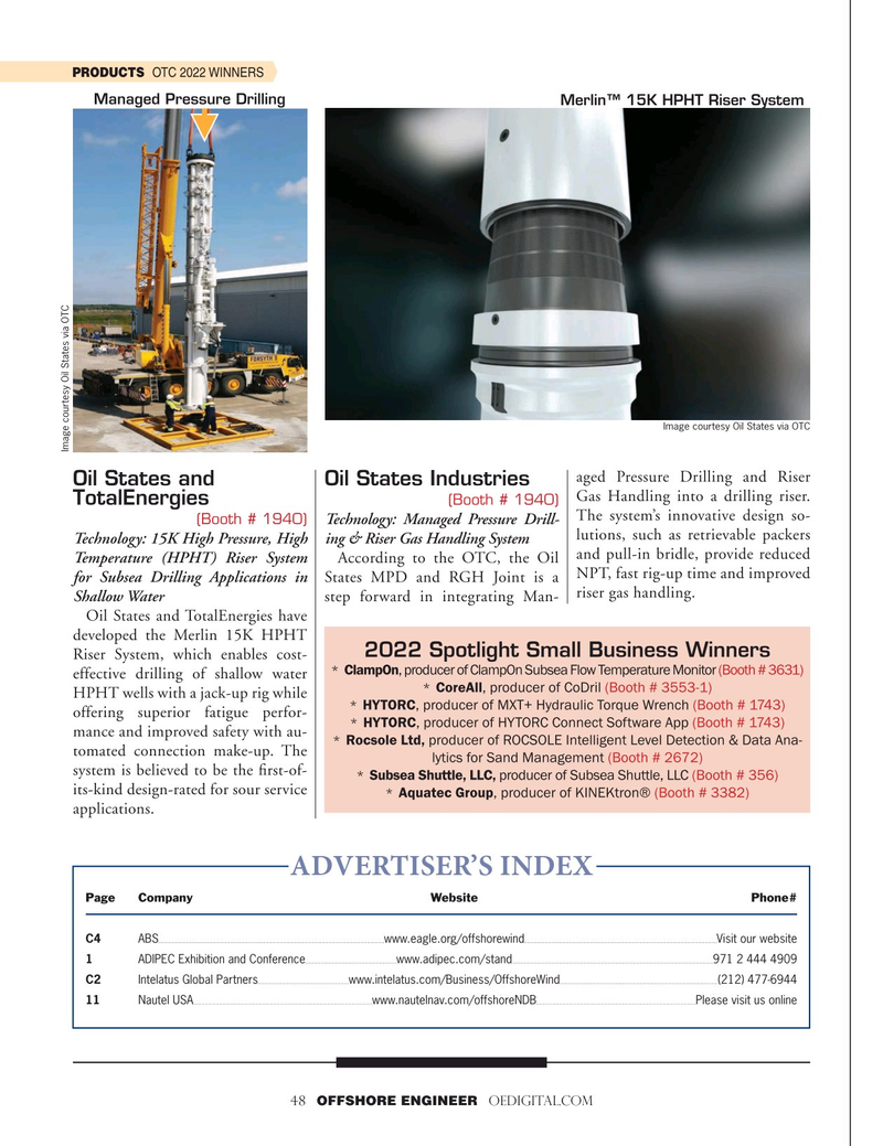 Offshore Engineer Magazine, page 48,  Mar 2022