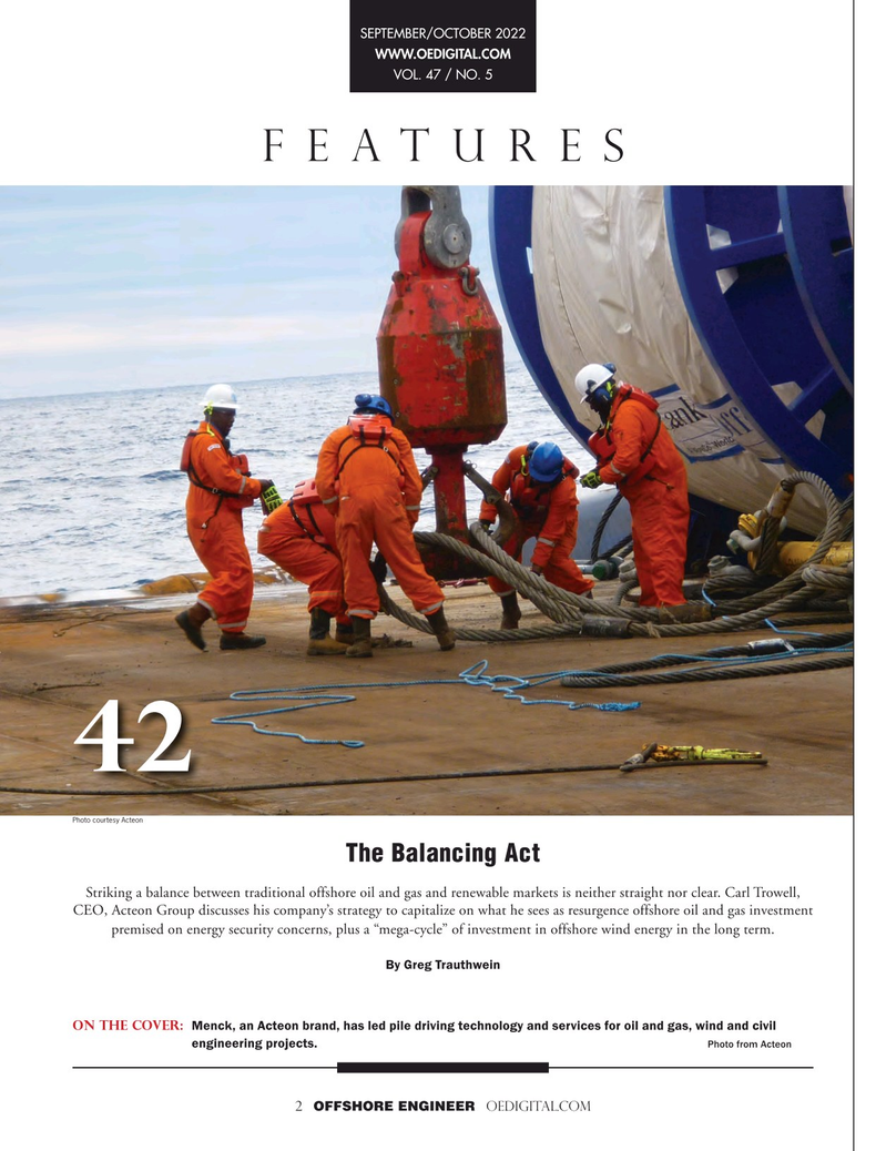 Offshore Engineer Magazine, page 2,  Sep 2022