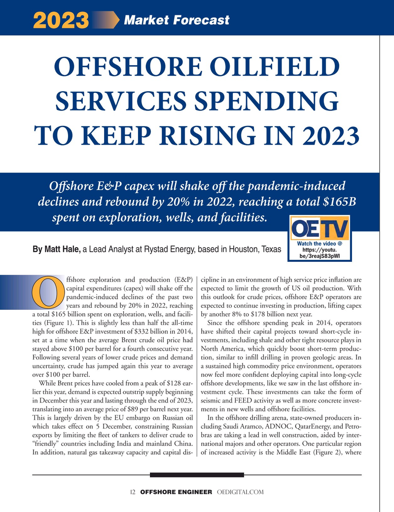 Offshore Engineer Magazine, page 12,  Nov 2022