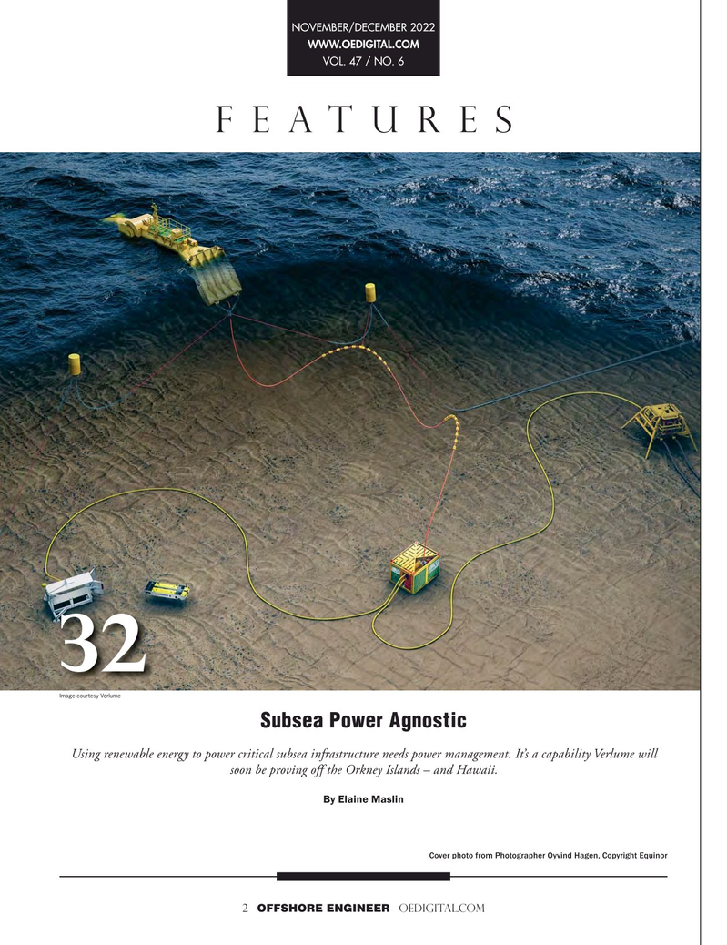Offshore Engineer Magazine, page 2,  Nov 2022