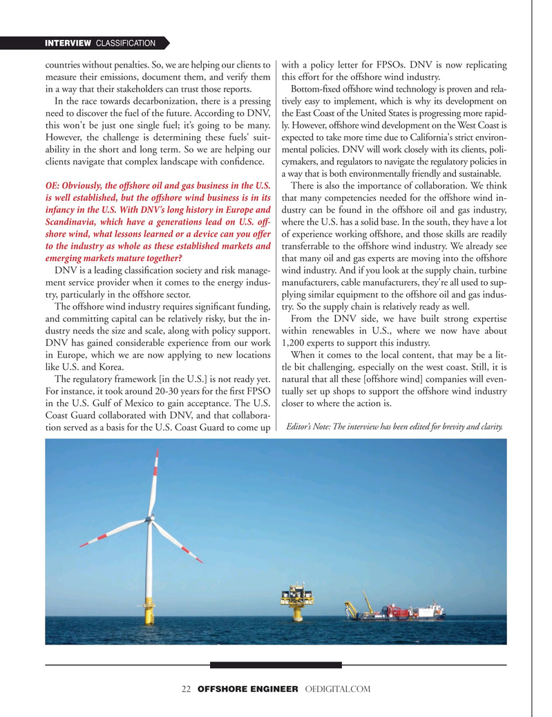 Offshore Engineer Magazine, page 22,  Mar 2023