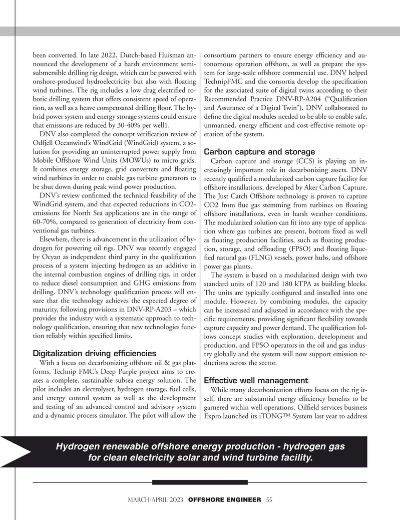 Offshore Engineer Magazine, page 55,  Mar 2023