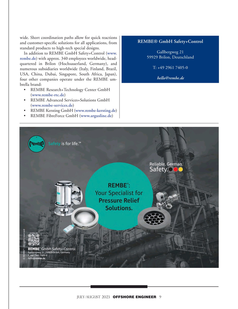 Offshore Engineer Magazine, page 9,  Jul 2023