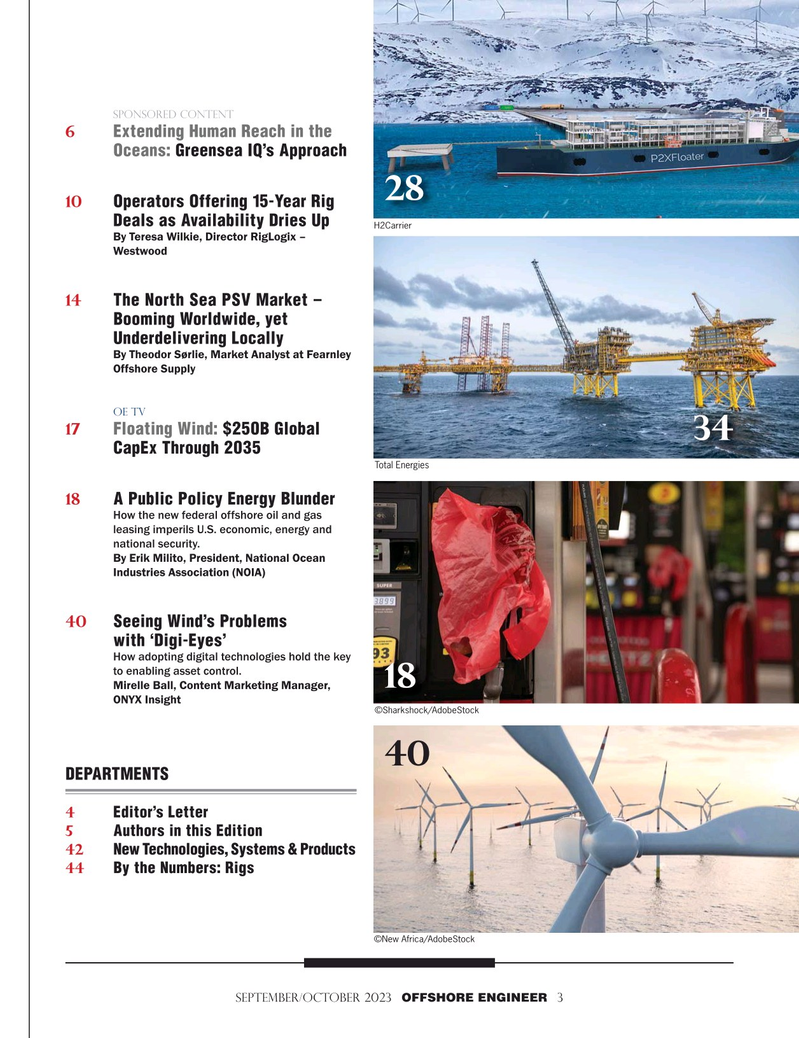 Offshore Engineer Magazine, page 2,  Sep 2023