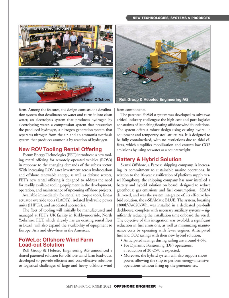 Offshore Engineer Magazine, page 42,  Sep 2023
