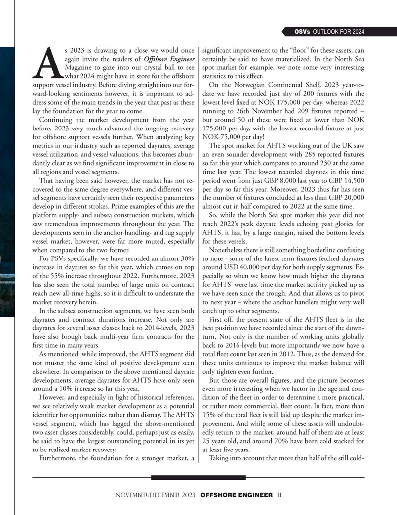 Offshore Engineer Magazine, page 11,  Nov 2023