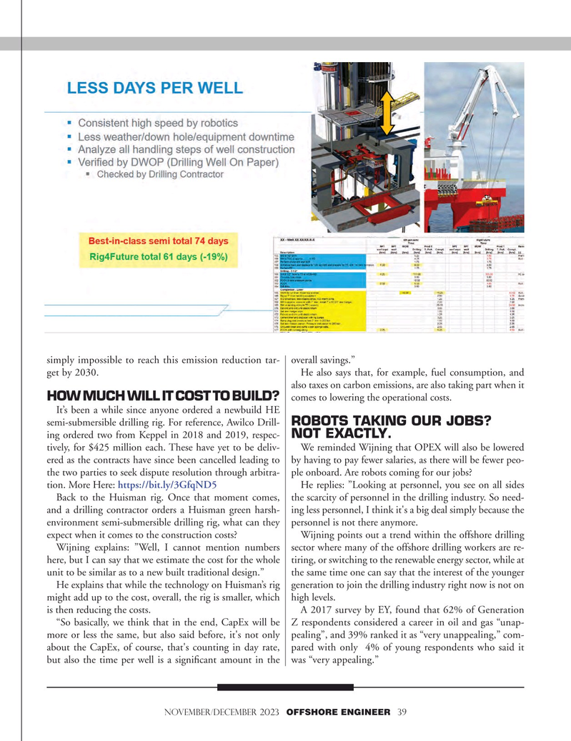 Offshore Engineer Magazine, page 39,  Nov 2023