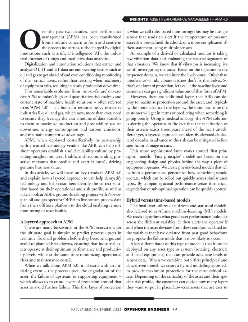 Offshore Engineer Magazine, page 49,  Nov 2023