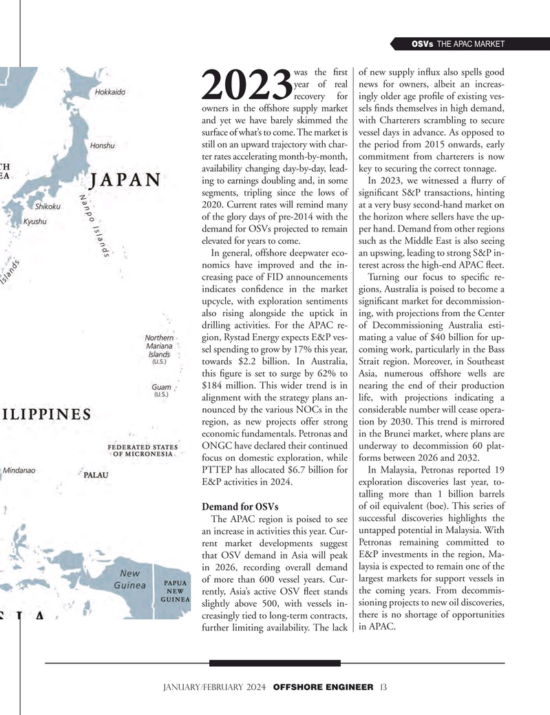 Offshore Engineer Magazine, page 13,  Jan 2024