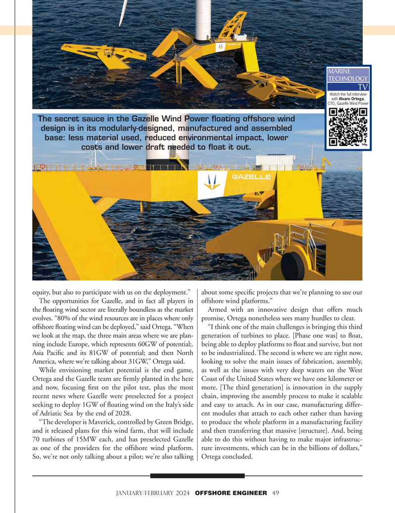 Offshore Engineer Magazine, page 49,  Jan 2024
