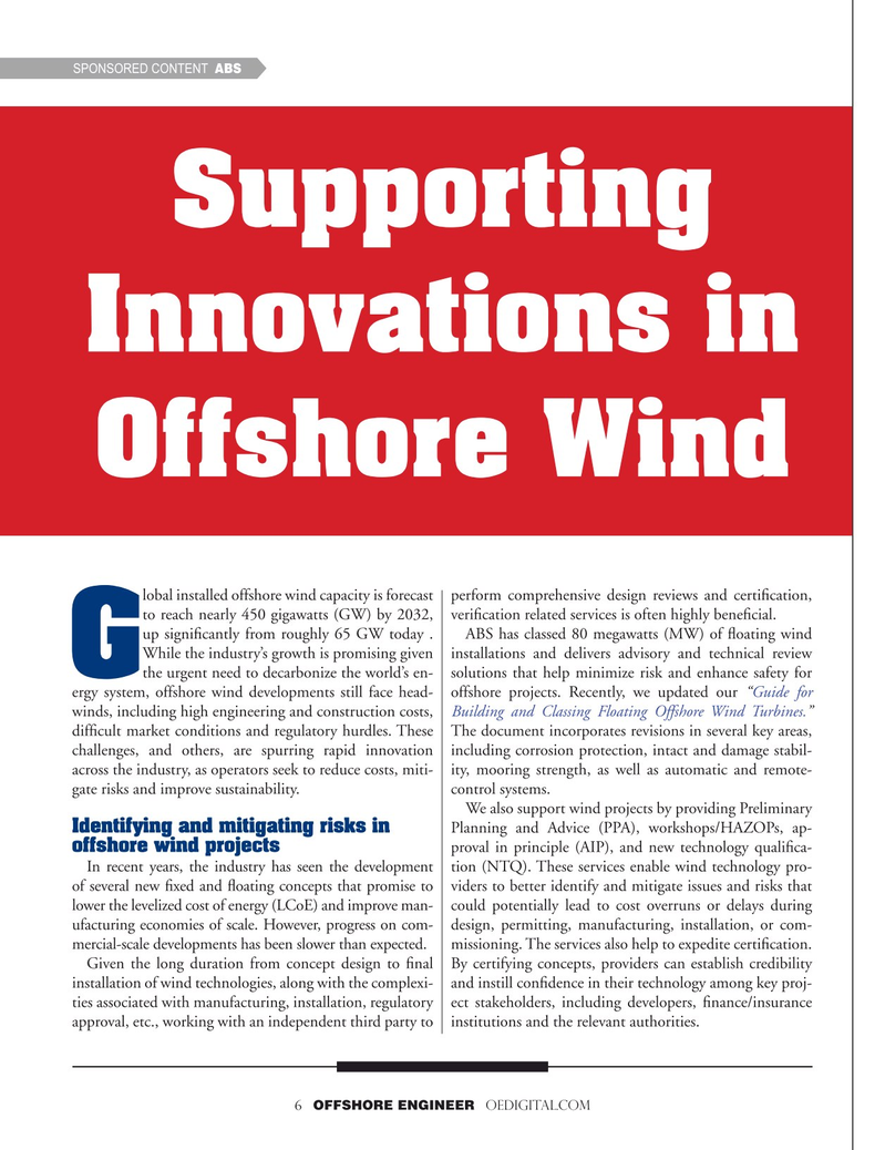 Offshore Engineer Magazine, page 6,  Jan 2024