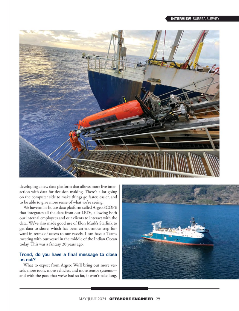 Offshore Engineer Magazine, page 29,  May 2024