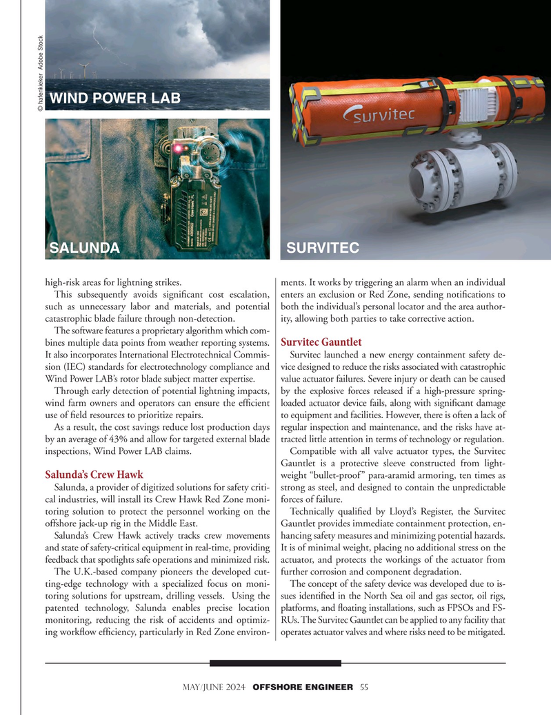 Offshore Engineer Magazine, page 55,  May 2024