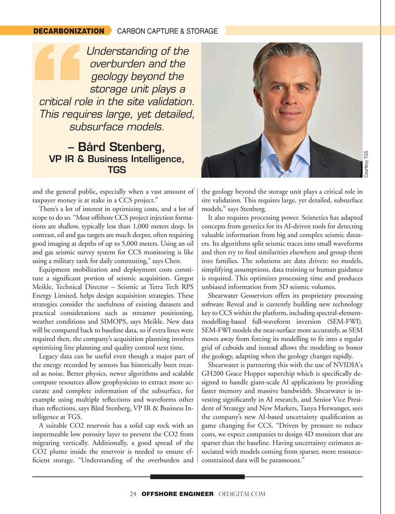 Offshore Engineer Magazine, page 24,  Jan 2025