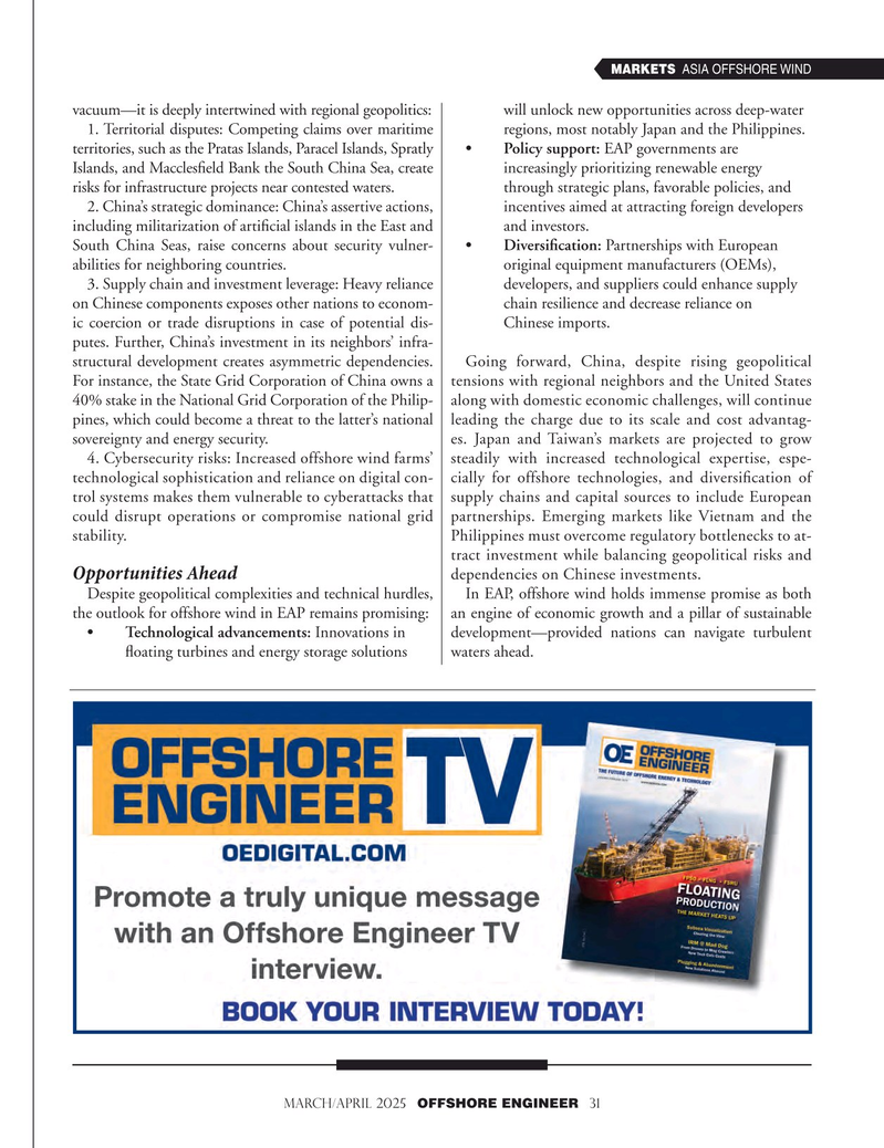 Offshore Engineer Magazine, page 31,  Mar 2025