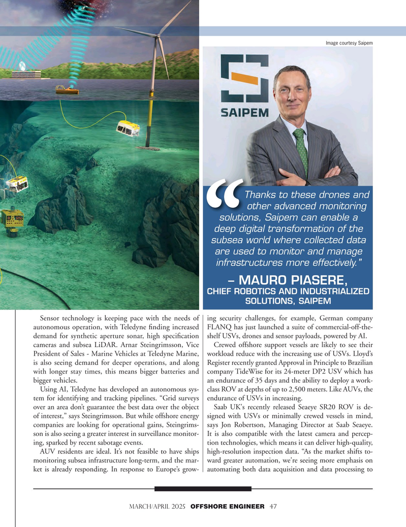 Offshore Engineer Magazine, page 47,  Mar 2025