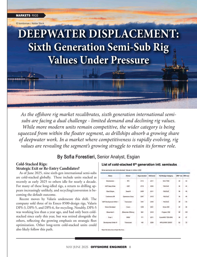 Offshore Engineer Magazine, page 11,  May 2025