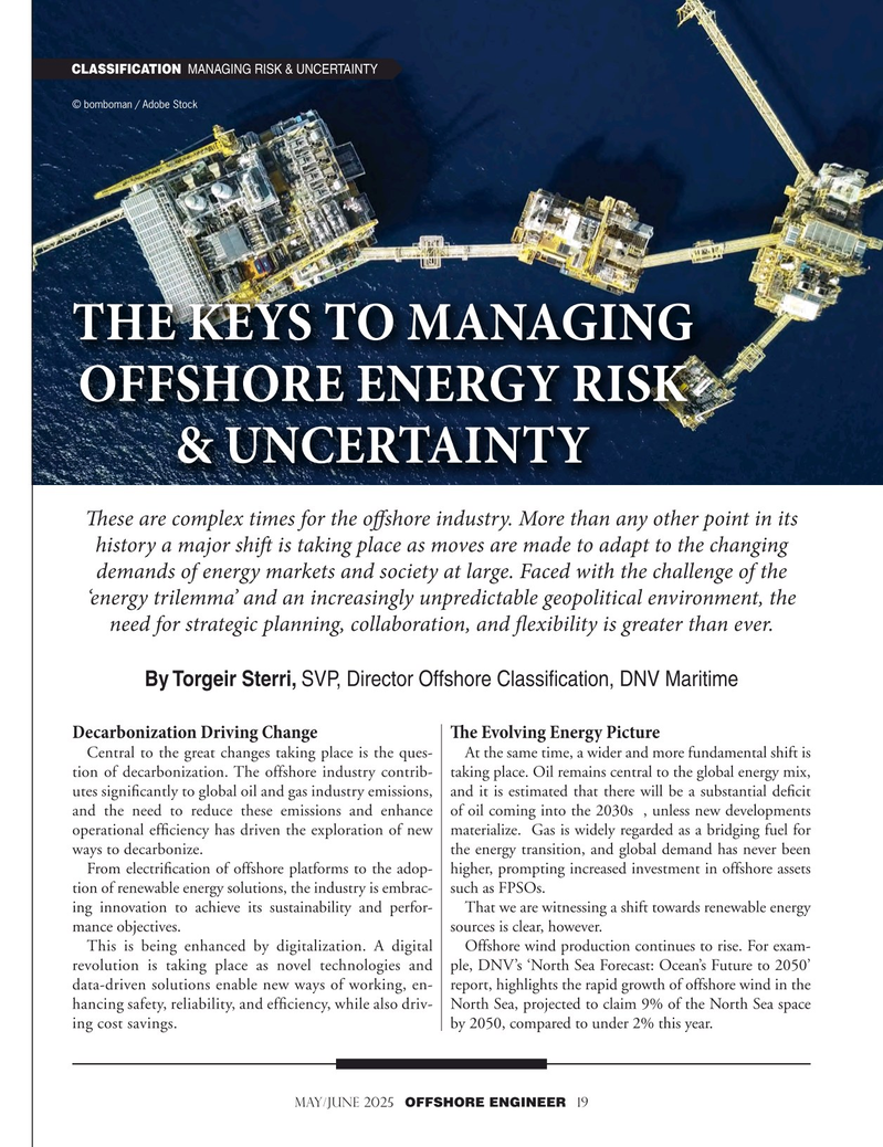 Offshore Engineer Magazine, page 19,  May 2025