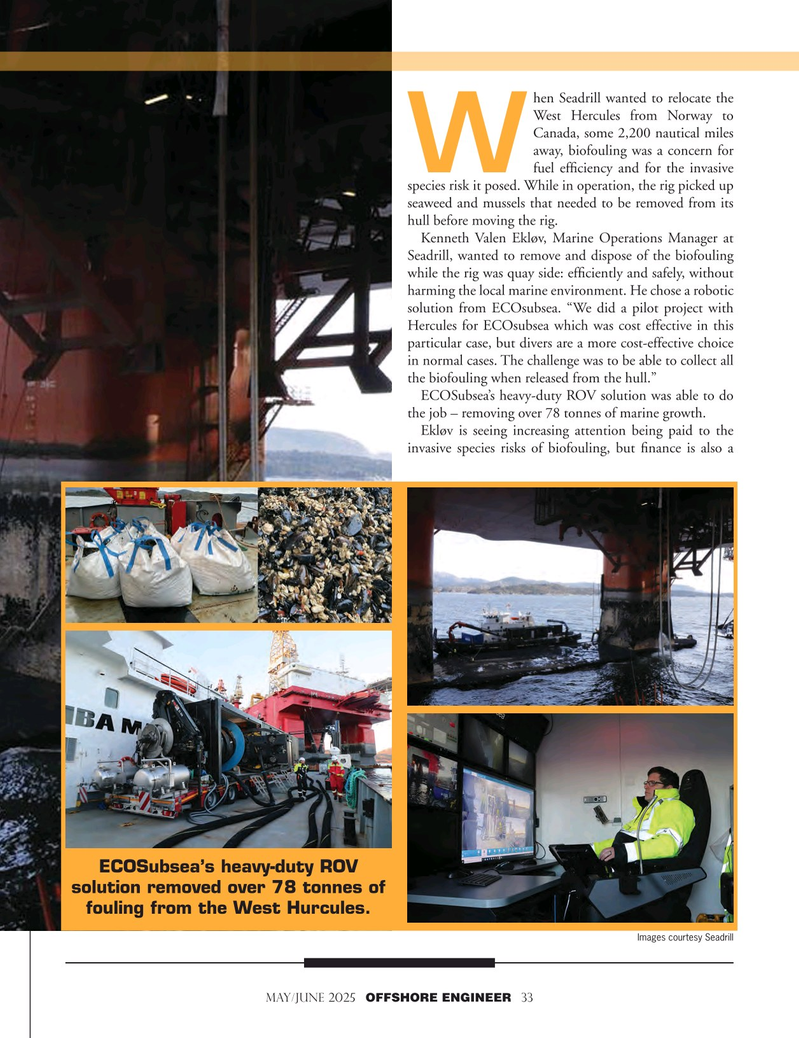 Offshore Engineer Magazine, page 33,  May 2025