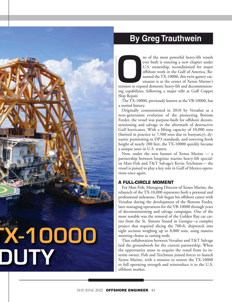 Offshore Engineer Magazine, page 45,  May 2025