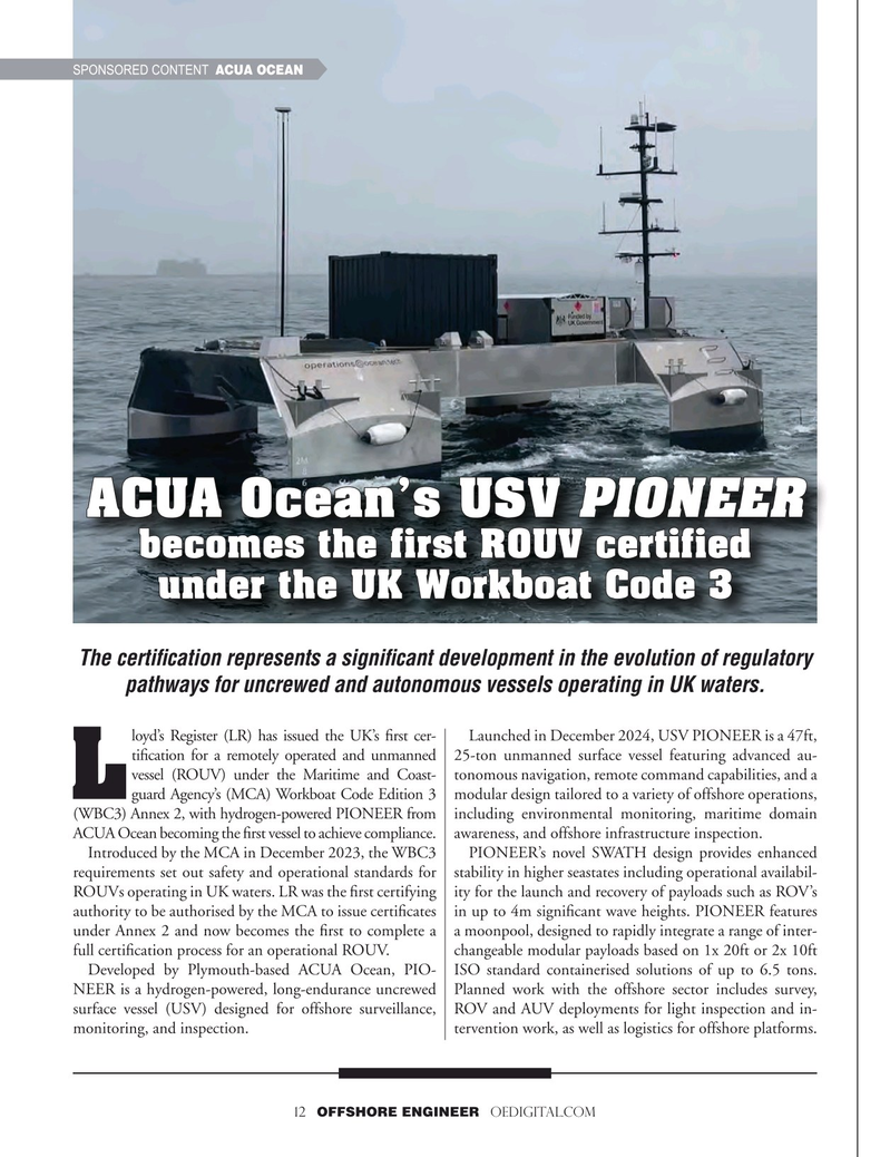 Offshore Engineer Magazine, page 12,  Jul 2025