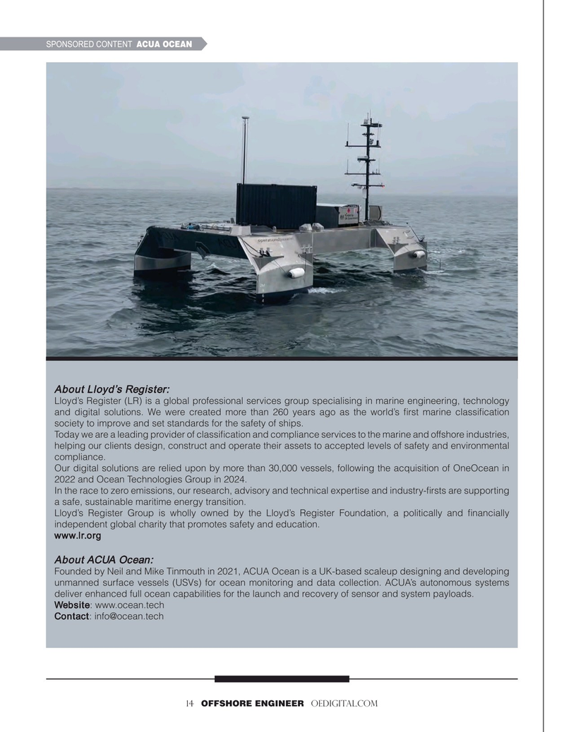 Offshore Engineer Magazine, page 14,  Jul 2025