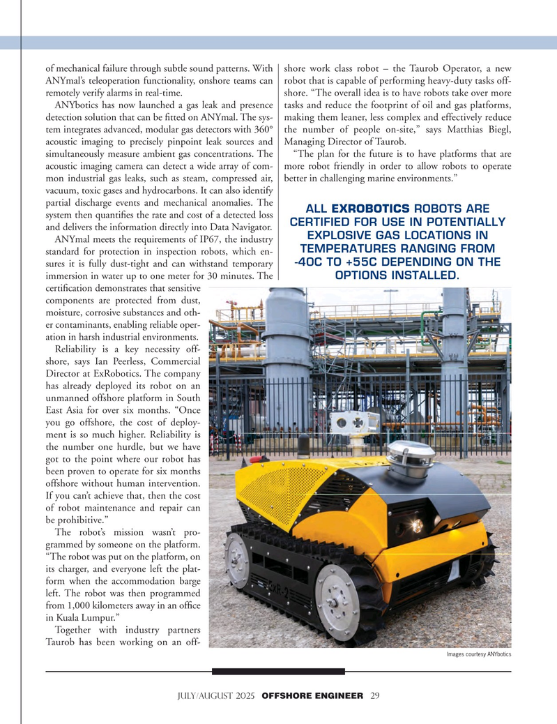 Offshore Engineer Magazine, page 29,  Jul 2025
