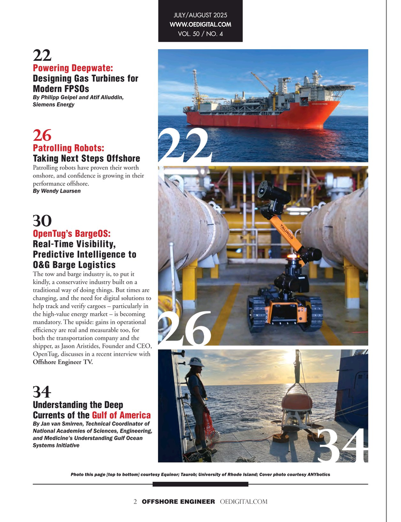 Offshore Engineer Magazine, page 2,  Jul 2025