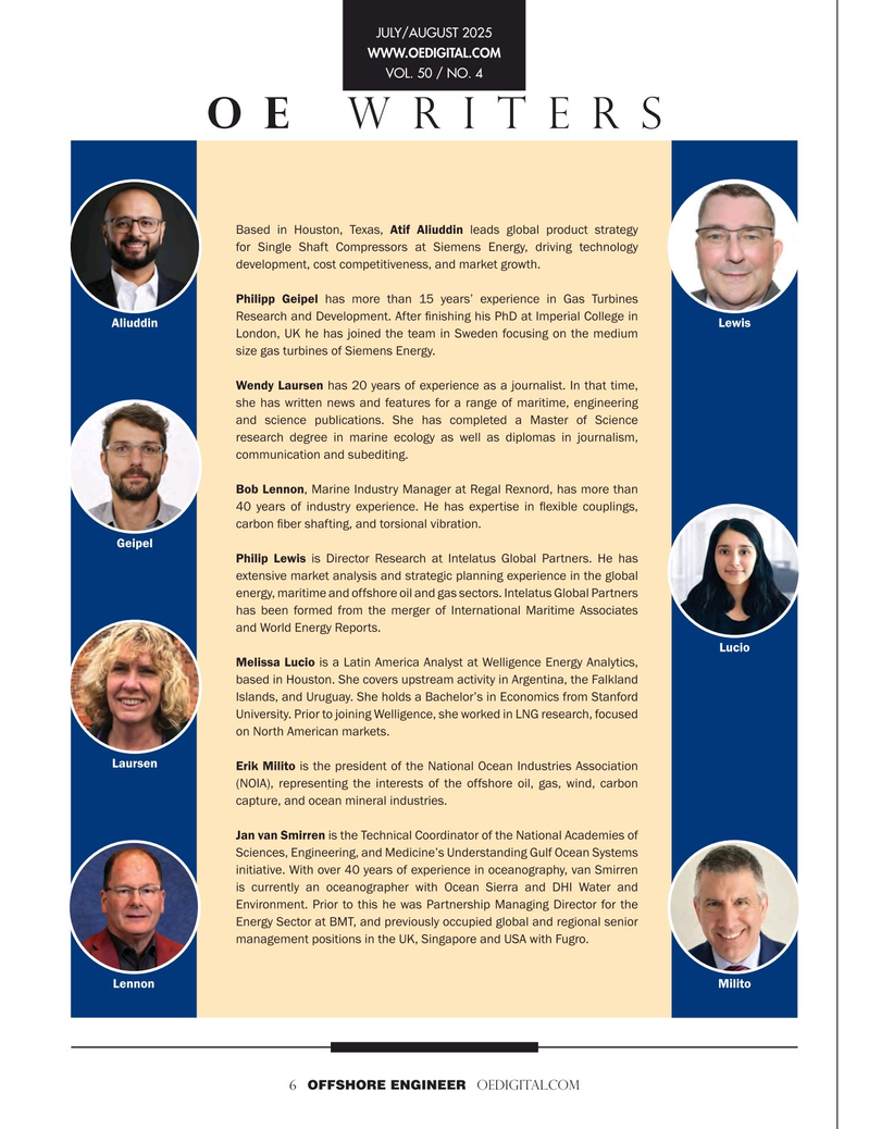 Offshore Engineer Magazine, page 6,  Jul 2025