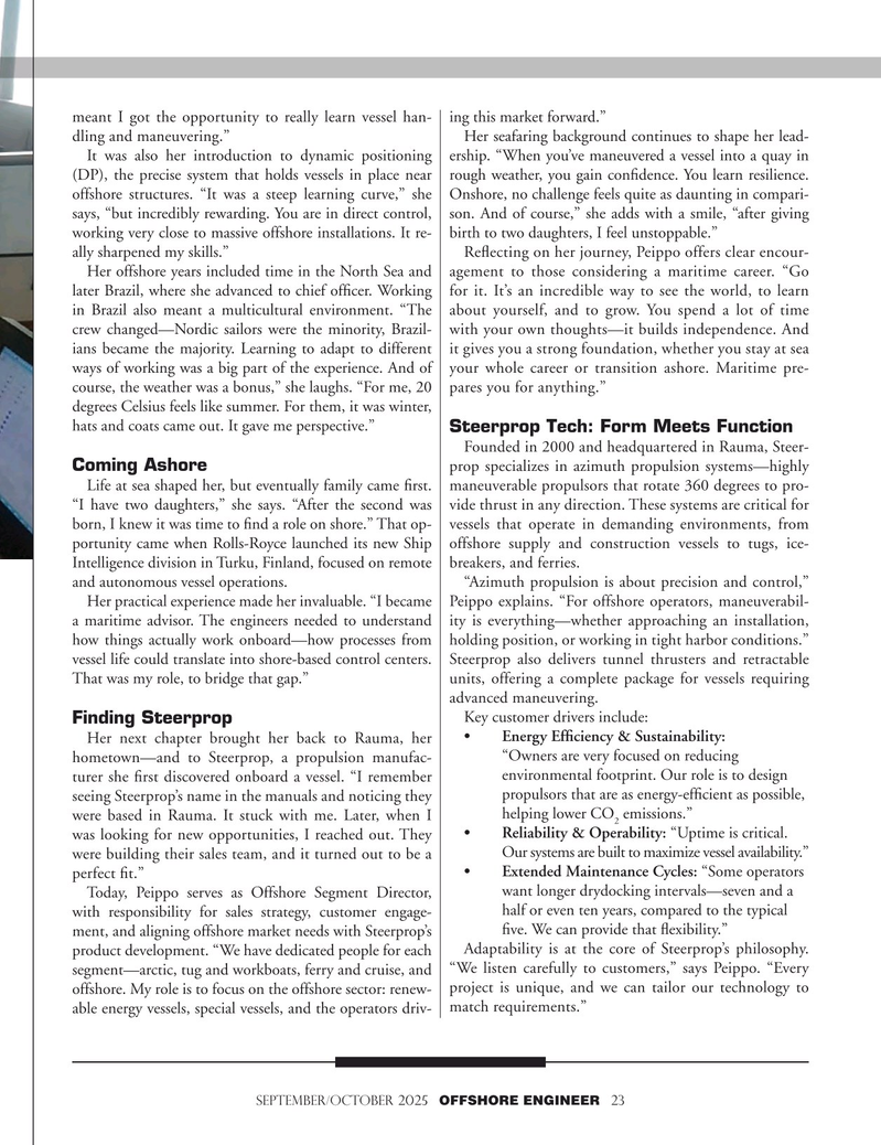 Offshore Engineer Magazine, page 23,  Sep 2025