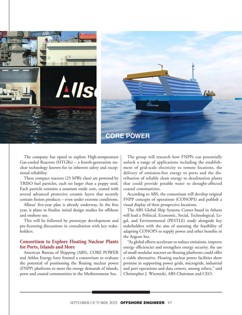 Offshore Engineer Magazine, page 3rd Cover,  Sep 2025