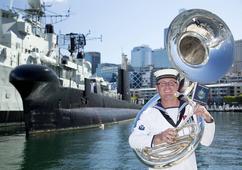 Musician Leading Seaman Martyn Hancock who composed the musical piece ...