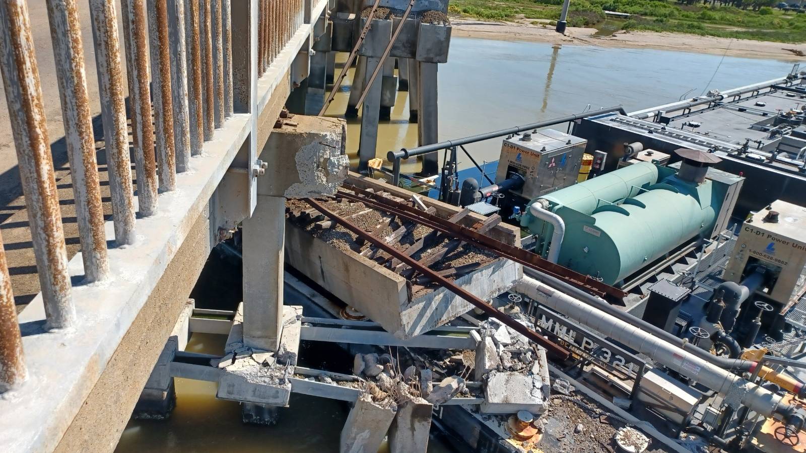 Oil Spill Contained After Barge Slams Bridge In