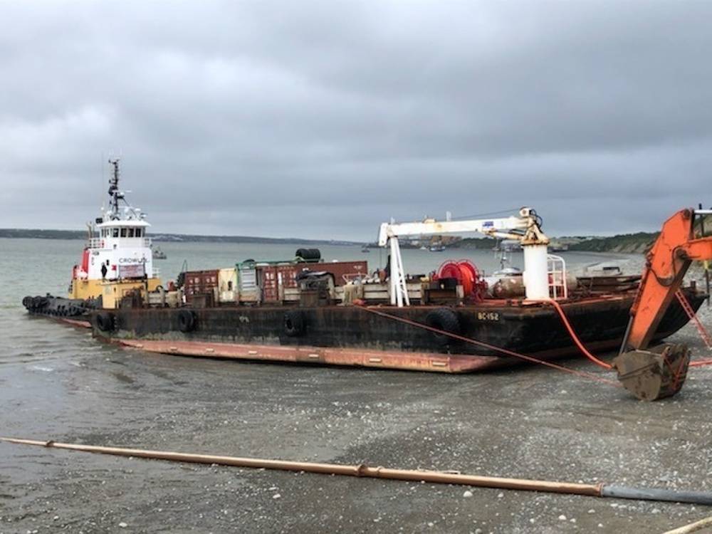 Fuel Barge Stuck In The Mud In Alaska