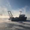 A Coast Guard Aids to Navigation Team South Portland 49-foot Buoy Utility Stern Loading (BUSL) boat in Fore River, Maine. A BUSL is used to service buoys and can also be used for ice breaking operations.
U.S. Coast Guard photo