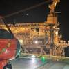 A Coast Guard Air Station New Orleans MH-60 Jayhawk lands on BP's oil platform Atlantis for a medevac, approximately 130 miles offshore from Port Fourchon, Louisiana, March 17, 2023. The patient had a reported eye injury and was brought to University Medical Center in stable condition. (U.S. Coast Guard photo by Coast Guard Air Station New Orleans)