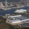 A recent aerial image of most of Austal USA's Mobile, Ala. facilities, including its new steel panel line addition. (Photo: Austal USA)