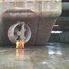 A vessel placed in dry-dock in preparation for recycling. Photo credit: Grieg Green.