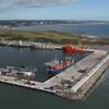 Aberdeen South Harbour pictured in August 2023 with vessels supporting oil and gas, renewables, cruise and cargo in port. Credit: Port of Aberdeen