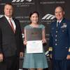 Among those recognized, 65 vessels of Foss Maritime and its subsidiary companies were granted the 2016 Jones F. Devlin award for outstanding safety records. Pictured: Susan Hayman from Foss accepts the award. (Photo: Foss)