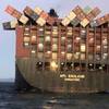 Singapore-flagged APL England dropped dozens of containers off the coast of Australia. Several stacks can be see toppled over on deck.(Photo: AMSA)