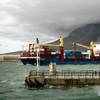 Chemical tanker leaving  Cape Town. 